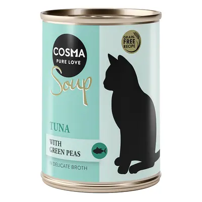 24 x 100g Cosma Soup Wet Cat Food - 20 + 4 Free! * - Tuna with Green Peas (24 x 100g)