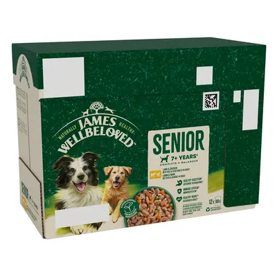 James Wellbeloved Senior Hypoallergenic Pouches – Lamb & Chicken with Rice - 12 x 90g