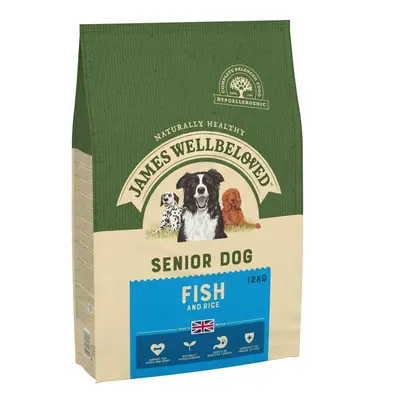 20kg/24kg James Wellbeloved Hypoallergenic Dry Dog Food - Senior Fish & Rice (24kg)