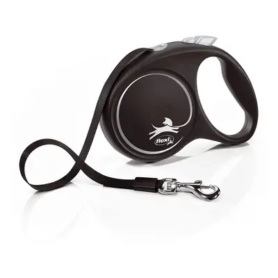 Flexi Black Design webbing leash black, 5 m - M: up to 25 kg