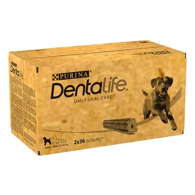 PURINA Dentalife Daily Dental Care Snacks for Large Breed Dogs (25-40kg) - 72 Sticks (24 x 106g)