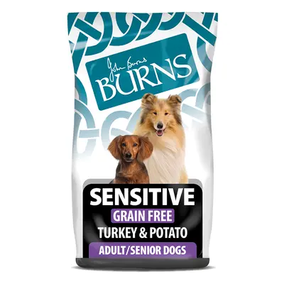 Burns Adult & Senior Sensitive Grain-Free - Turkey & Potato - Economy Pack: 2 x 12kg