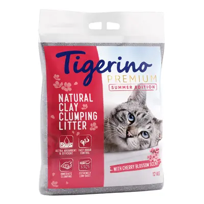 Tigerino Premium Cat Litter Limited Summer Edition – Cherry Blossom Scent - Economy Pack: 2 x 12