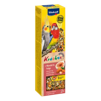 Vitakraft Parakeet Crackers - Saver Pack: 3 x 180g Almond & Fig