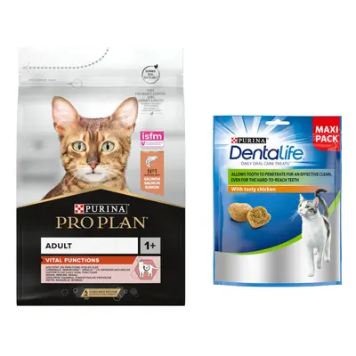 10kg PURINA PRO PLAN Adult Dry Cat Food + 140g Dental Snacks Free! * - Adult Vital Functions - S