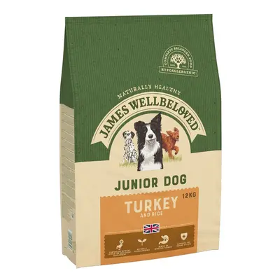 20kg/24kg James Wellbeloved Hypoallergenic Dry Dog Food - Junior Turkey & Rice (24kg)