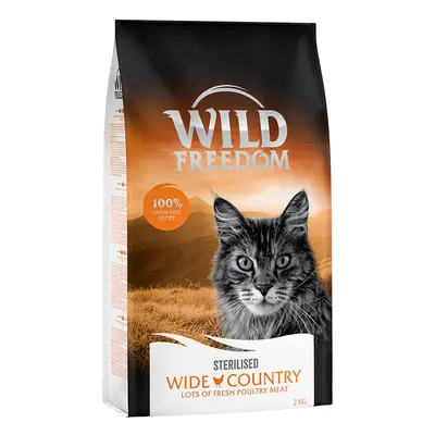 Wild Freedom Dry Cat Food Economy Pack 3 x 2kg - Sterilised - Wide Country - Poultry