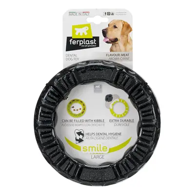 Ferplast Smile chewing ring, black - Size L: diameter 20 x H 3.9 cm