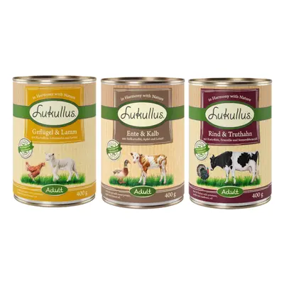 Lukullus Mixed Trial Pack Grain-Free - 6 x 400g