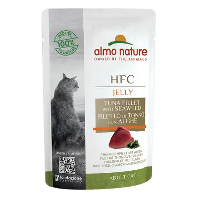 Almo Nature HFC Jelly Pouches for Cats 6 x 55g - Tuna Fillet with Seaweed