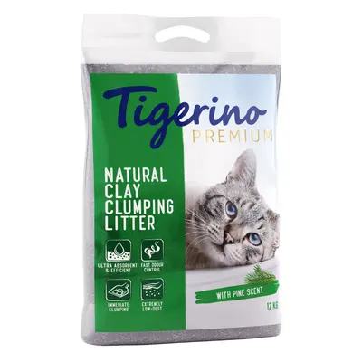 Tigerino Premium Cat Litter - Pine Scent - Economy Pack: 2 x 12kg