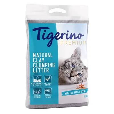 Tigerino Premium Cat Litter - Sea Breeze Scent - Economy Pack: 2 x 12kg