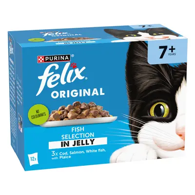 Felix Senior Original Pouches - Saver Pack: Fish Selection (24 x 85g)