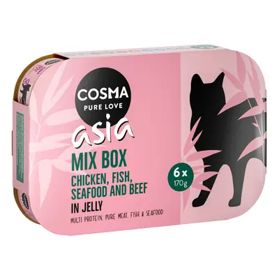 24 x 170g Cosma Asia in Jelly Wet Cat Food - 20 + 4 Free! * - Mix 2 (5 Varieties) (24 x 170g)