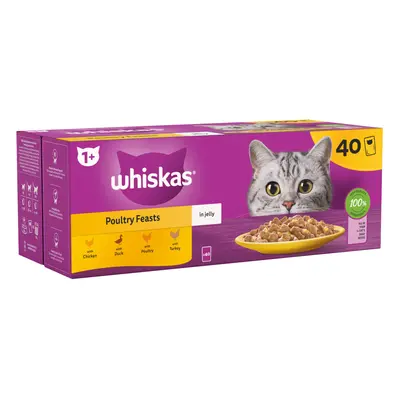 Whiskas 1+ Poultry Feasts in Jelly - 40 x 85g