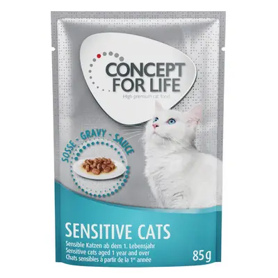 24 x 85g Concept for Life Wet Cat Food - 20 + 4 Free! * - Sensitive Cats – in Gravy (24 x 85g)