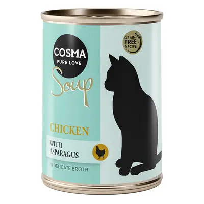 24 x 100g Cosma Soup Wet Cat Food - 20 + 4 Free! * - Chicken with Asparagus (24 x 100g)