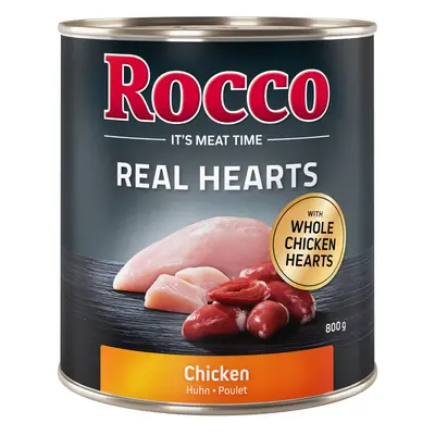 Rocco Real Hearts Saver Pack 24 x 800g - Chicken with whole Chicken Hearts