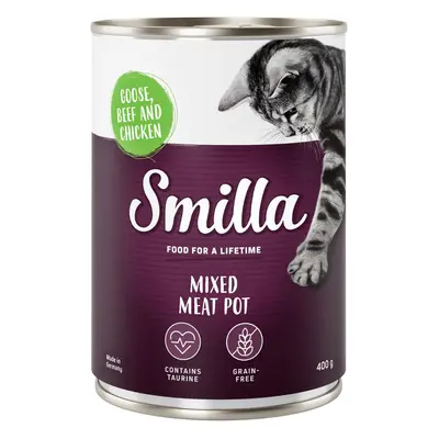 Smilla Tender Meat Mix 6 x 400g - Goose, Beef & Chicken