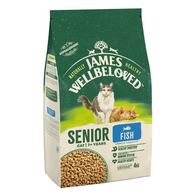 James Wellbeloved Senior 7+ Cat Hypoallergenic - Fish - Economy Pack: 2 x 4kg