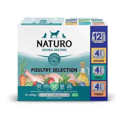 Naturo Adult Dog Trays - Variety Pack Grain Free - Saver Pack: 24 x 400g