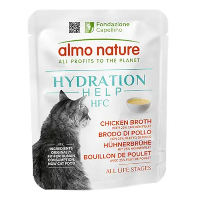 Almo Nature HFC Hydration Help 6 x 50g - Chicken Broth with Chicken Fillet