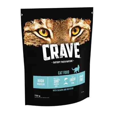 CRAVE Adult Salmon & Whitefish Dry Cat Food - Economy Pack: 4 x 750g