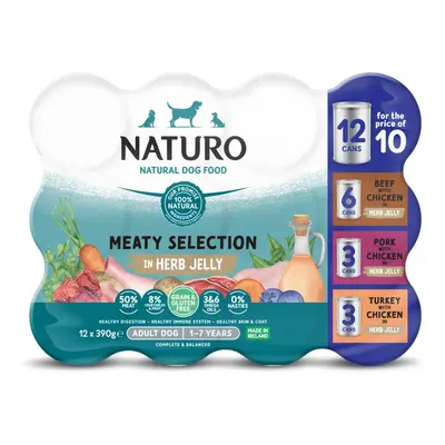 Naturo Adult Grain & Gluten Free Cans - Variety Pack in Jelly - Saver Pack: 24 x 390g