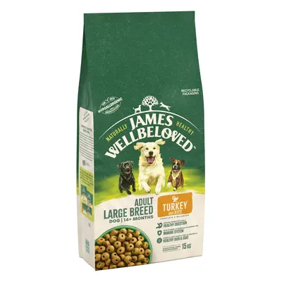 James Wellbeloved Adult Large Breed Dog Hypoallergenic Turkey & Rice - 15kg