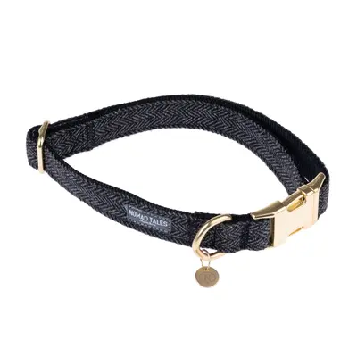 Nomad Tales Calma Collar - Ebony - Size XS: 24 - 36 cm Neck Circumference, 10mm Width