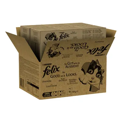 Felix As Good As It Looks Jumbo Pack 80 x 100g - Beef, Chicken, Tuna, Cod (80 x 100g)