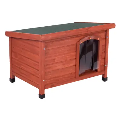 Woody Flat-Roofed Dog Kennel - Size S: 85 x 57 x 58 / 51 cm (L x W x H)