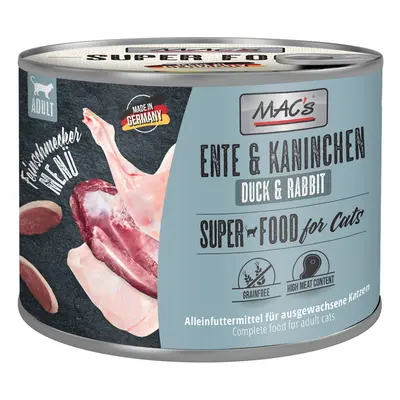 MAC's Cat Gourmet 6 x 200 g - Duck & rabbit