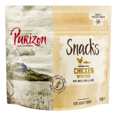 Purizon Dog Snacks - Grain-Free Chicken with Fish - Saver Pack: 3 x 100g