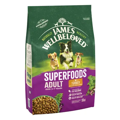 James Wellbeloved Adult Hypoallergenic Superfoods - Turkey with Kale & Quinoa - Economy Pack: 2 