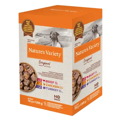 Nature's Variety Mixed Pack Original Paté No Grain Mini 8 x 150g - Beef, Chicken, Turkey