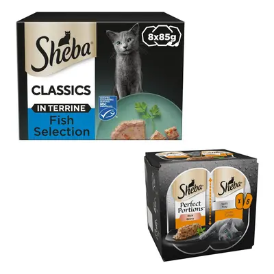 32x85g Sheba Wet Cat Food + 6x37.5g Sheba Wet Cat Food - Special Bundle! * - Classics Fish Selec