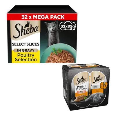 32x85g Sheba Wet Cat Food + 6x37.5g Sheba Wet Cat Food - Special Bundle! * - Select Slices Poult