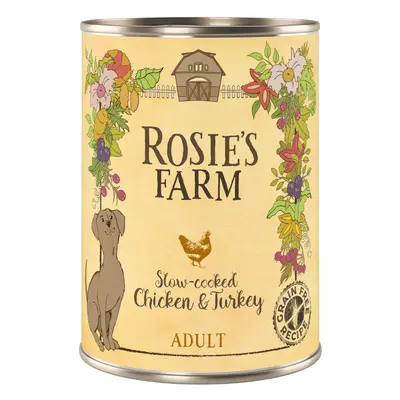 Rosie's Farm Adult Slow-cooked Chicken & Turkey - 6 x 400g