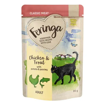 12 x 85g Feringa Classic Meat Menu Wet Cat Food - £5 Off! * - Trout & Chicken with Potato (12 x 