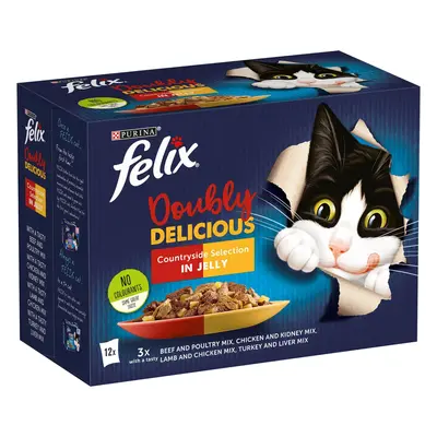 Felix As Good As It Looks - Doubly Delicious 12 x 100g - Countryside Selection in Jelly