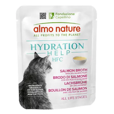 Almo Nature HFC Hydration Help Saver Pack 24 x 50g - Salmon Broth with Salmon Fillet