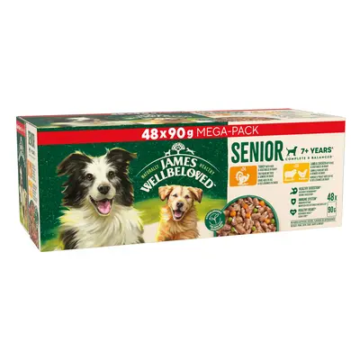 James Wellbeloved Senior Hypoallergenic Pouches - Turkey, Lamb & Chicken in Gravy - Saver Pack: 