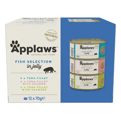 Applaws Adult Mixed Pack Cat Cans 70g - Fish Selection in Jelly (12 x 70g)