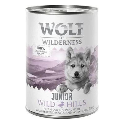 Wolf of Wilderness Junior Duo-Protein Recipe 6 x 400g - Wild Hills Junior - Duck & Veal