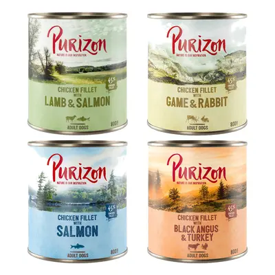 Purizon Adult 6 x 800g - Mixed Pack: 4 Varieties