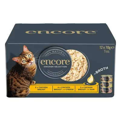 Encore Cat Tin in Broth 12 x 70g - Chicken Selection