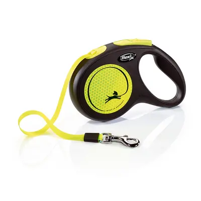 Flexi New Neon webbing leash 5 m - M: up to 25 kg