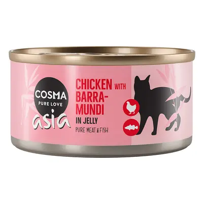 24 x 170g Cosma Asia in Jelly Wet Cat Food - 20 + 4 Free! * - Chicken with Barramundi (24 x 170g