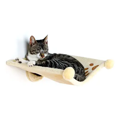 Trixie Plush Wall Mounted Cat Bed - Beige - 41 x 42 x 15 cm (L x W x H)